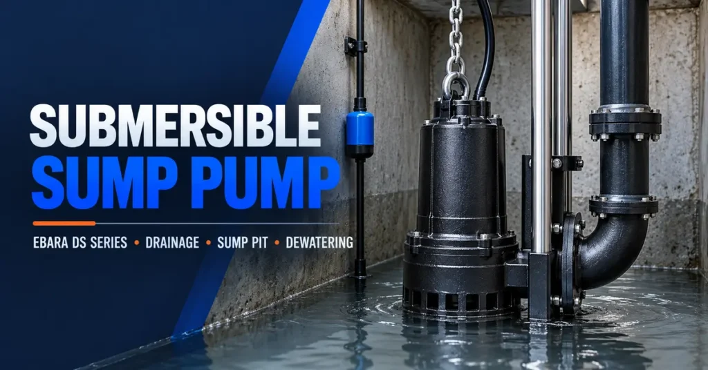 Pompa submersible sump pump untuk drainage dan dewatering