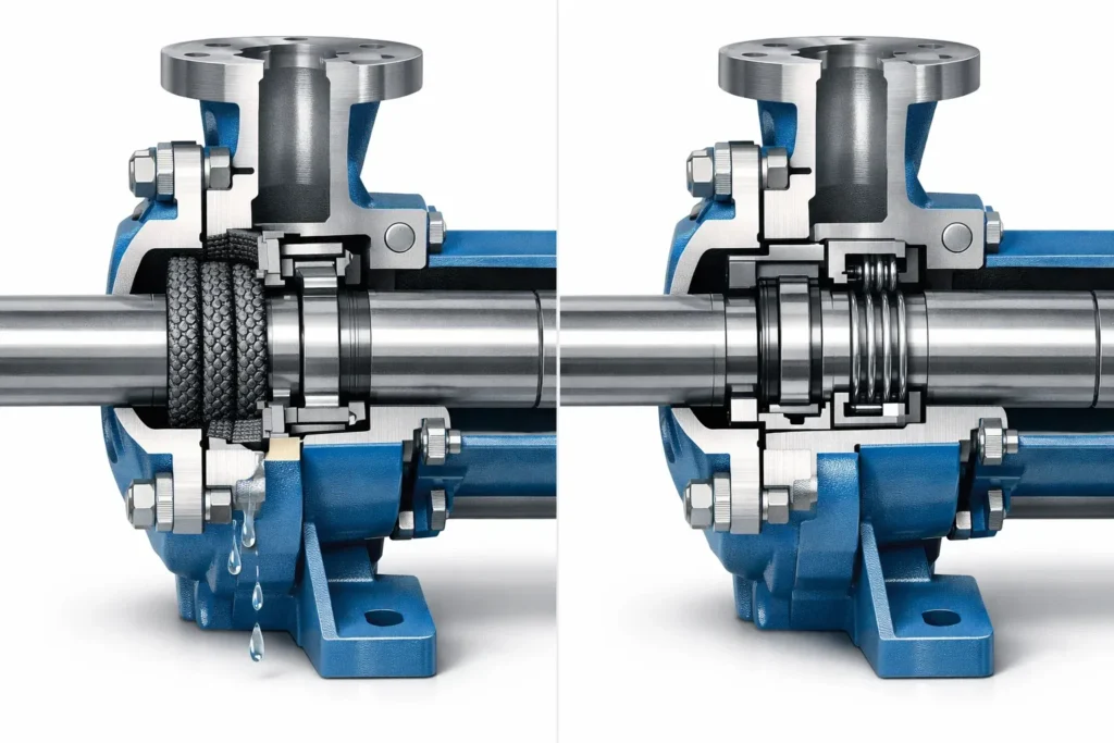 mechanical seal vs packing perbedaan