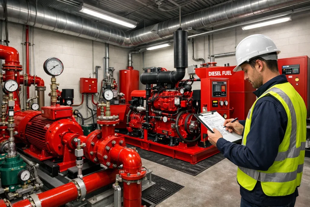 checklist maintenance fire pump