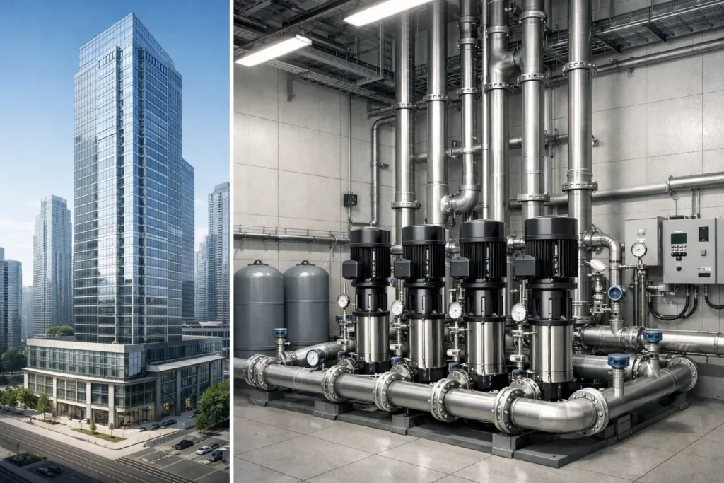 cara memilih pompa sentrifugal untuk gedung bertingkat