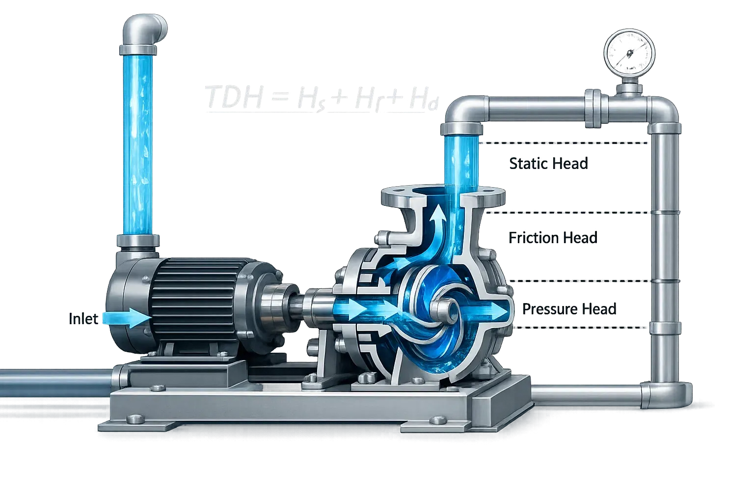 rumus menghitung head pompa sentrifugal sesuai pipa
