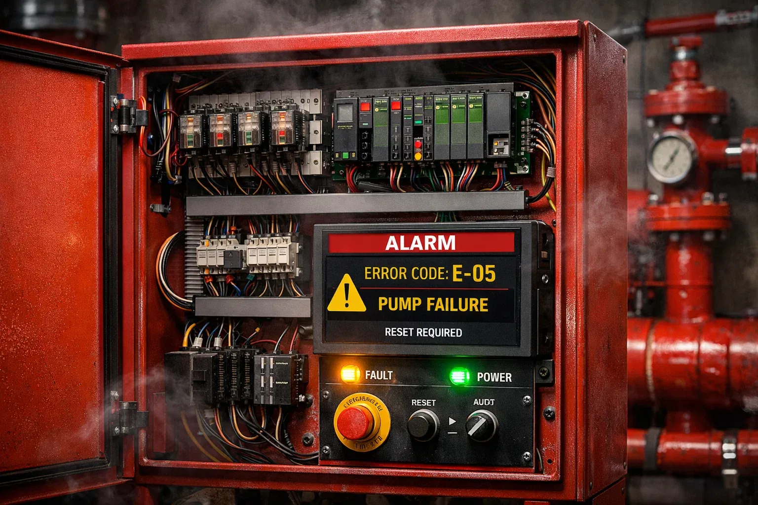 Tanda modul fire pump rusak