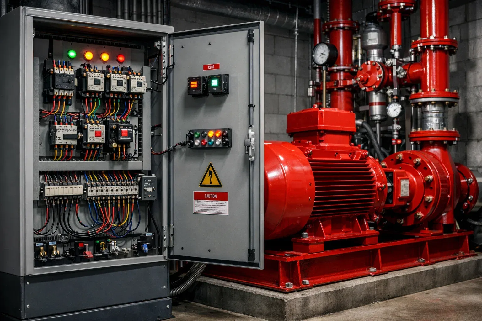 Fungsi panel star delta pompa hydrant