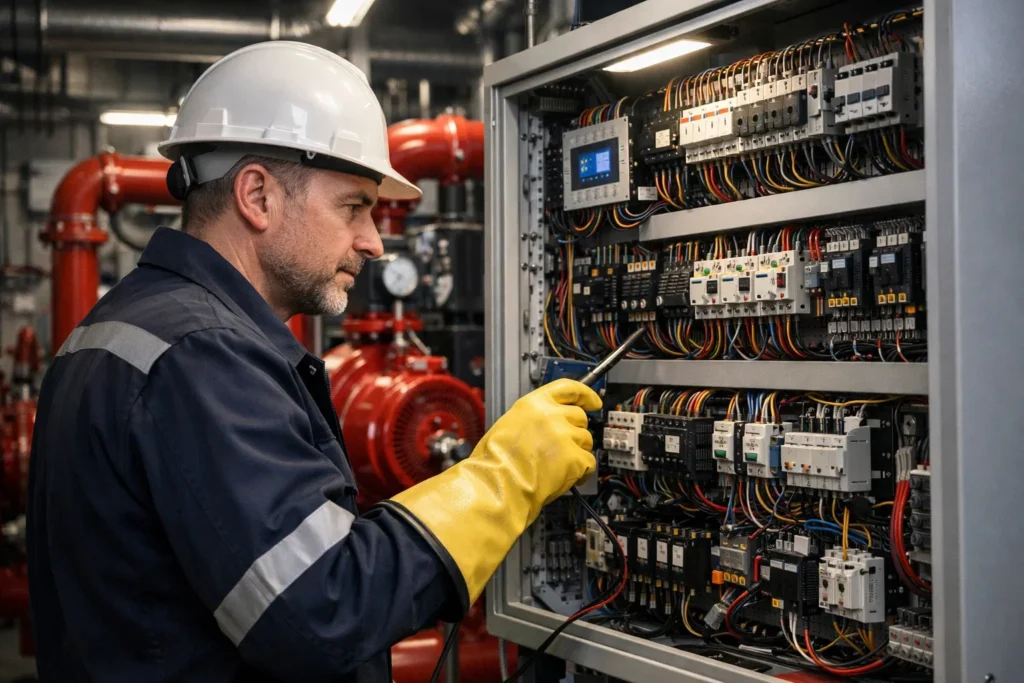 Teknisi panel hydrant panggilan