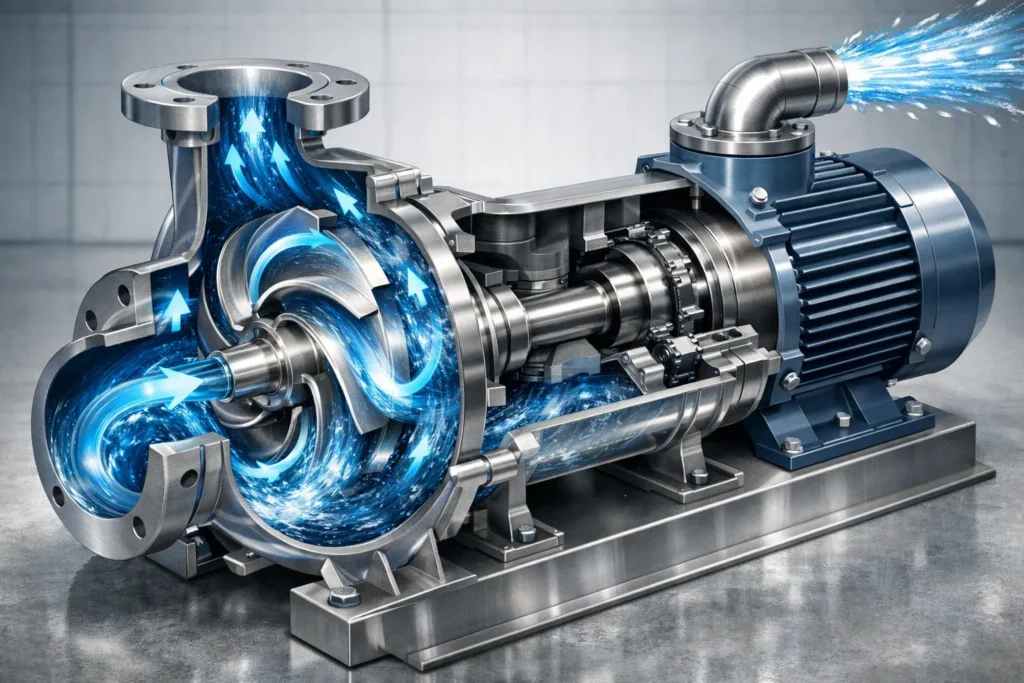 cara kerja pompa sentrifugal