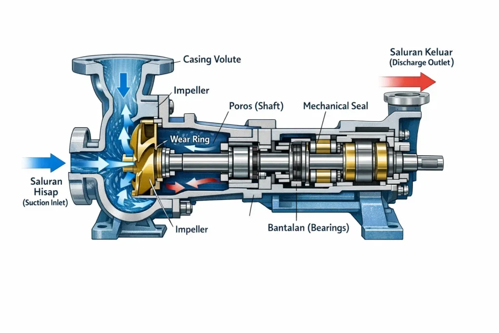 perbaikan pompa sentrifugal