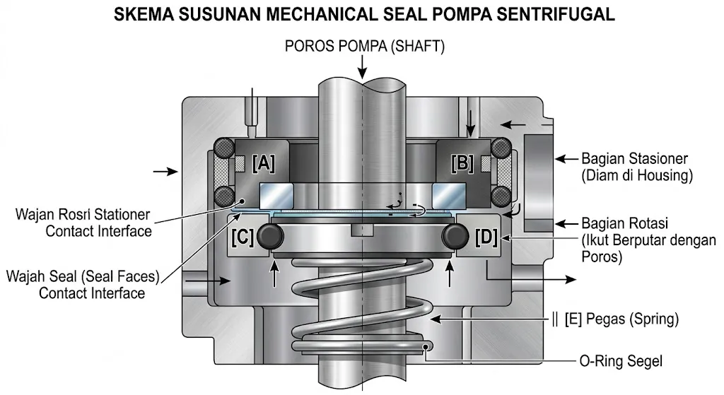 Tanda Mechanical Seal Pompa Sentrifugal Rusak dan Cara Mengatasi