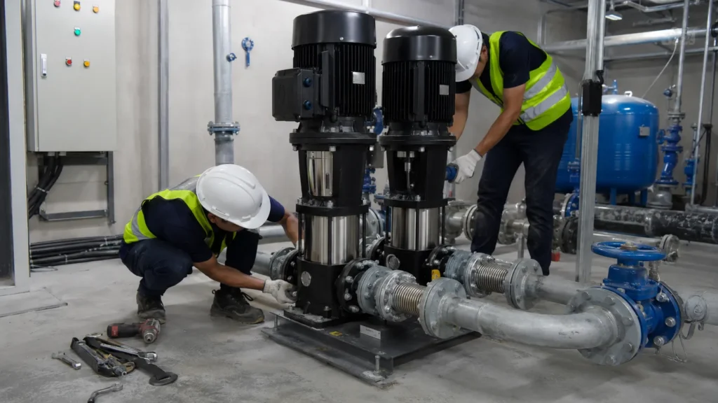 Booster pump installation untuk pemasangan pompa booster yang benar dan aman