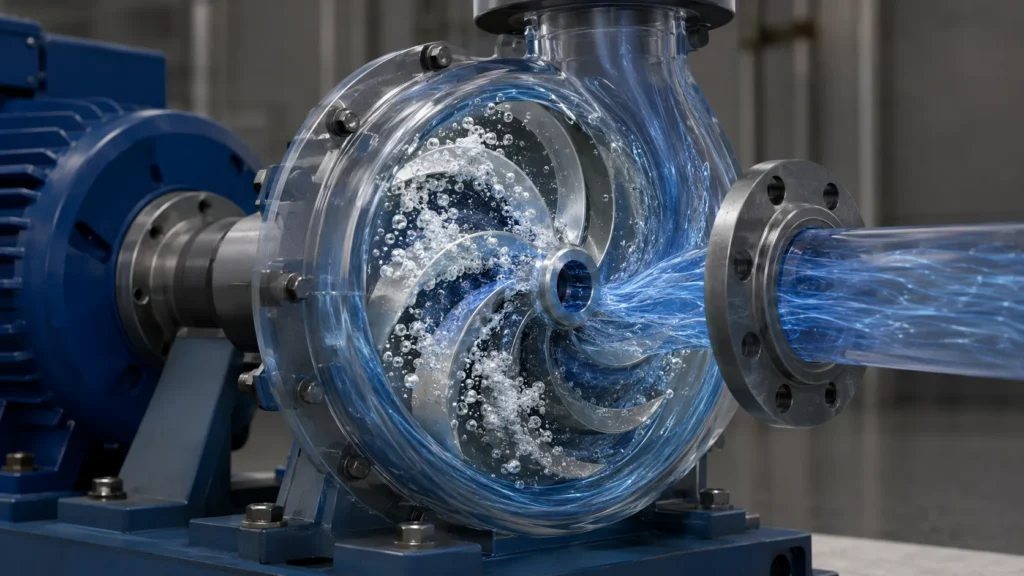 Centrifugal pump cavitation penyebab getaran suara kasar dan kerusakan impeller pompa