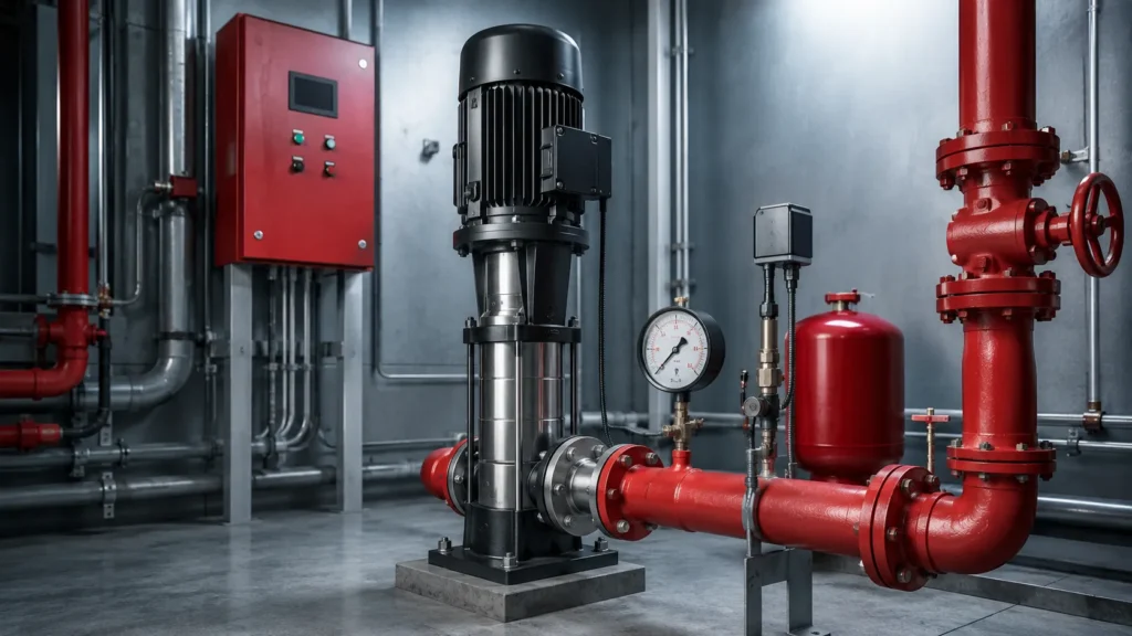 Pompa vertikal multistage Grundfos untuk sistem fire fighting