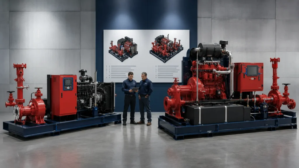 Paket pompa hydrant diesel 500 GPM beserta perlengkapannya