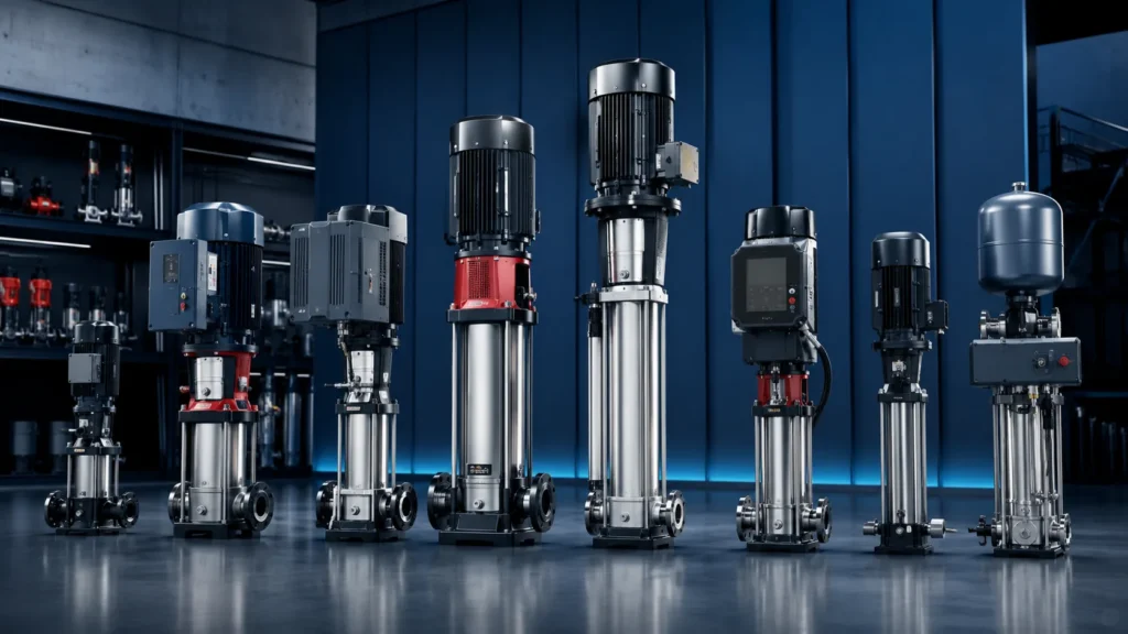 Perbandingan ukuran dan konfigurasi vertical multistage pump
