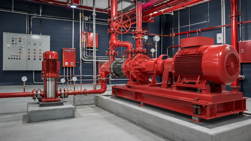 Perbandingan jockey pump dan fire pump utama