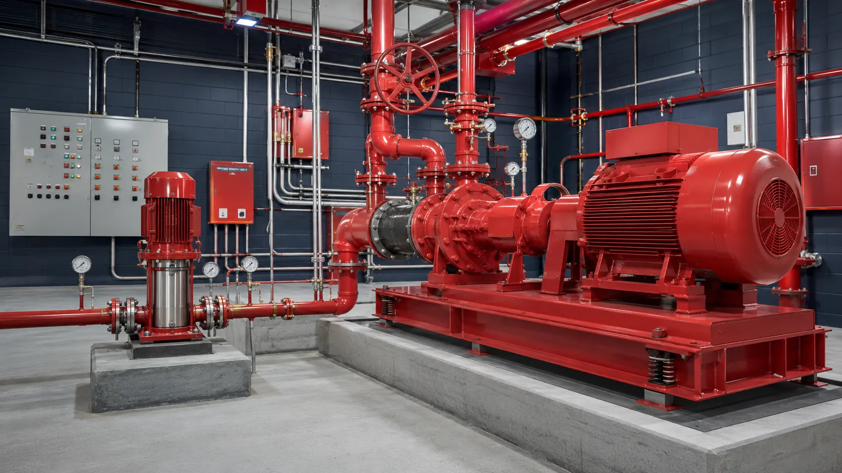 Perbandingan jockey pump dan fire pump utama