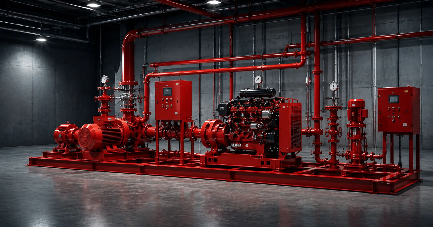 Paket pompa hydrant untuk gedung dan industri