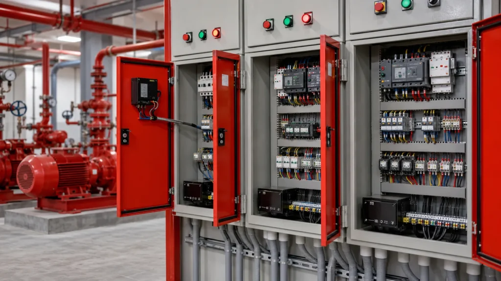 Panel electric fire pump, diesel fire pump, dan jockey pump