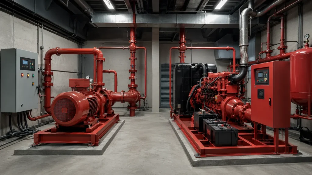 Perbandingan diesel fire pump dan electric fire pump