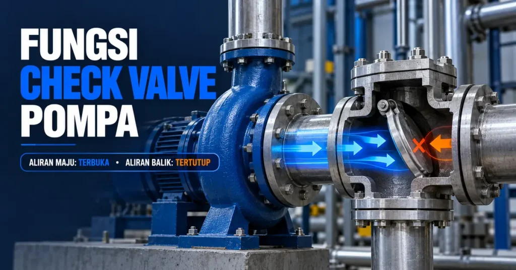 Cara kerja check valve mencegah aliran balik pada pompa
