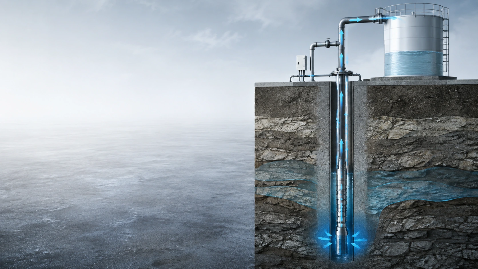 Pompa deep well untuk sumur dalam