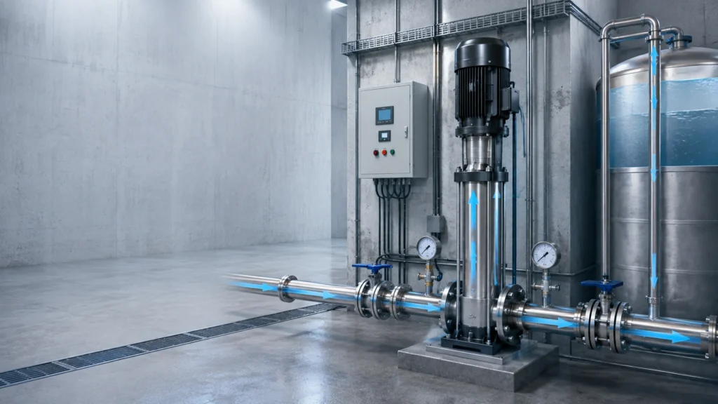 Pompa transfer Grundfos untuk sistem air gedung