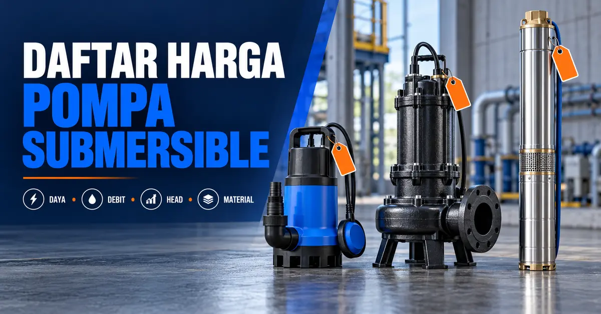 Perbandingan pompa submersible berdasarkan daya debit head dan material