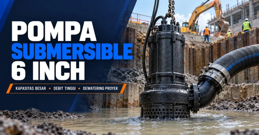 Pompa submersible 6 inch untuk dewatering kapasitas besar